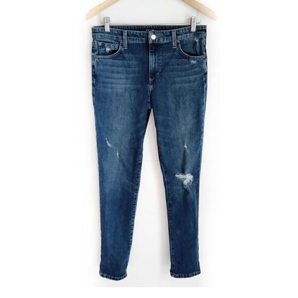 JOES JEANS RIPPED SLIM BOYFRIEND ANKLE JEANS SIZE 28 - Picture 2 of 8